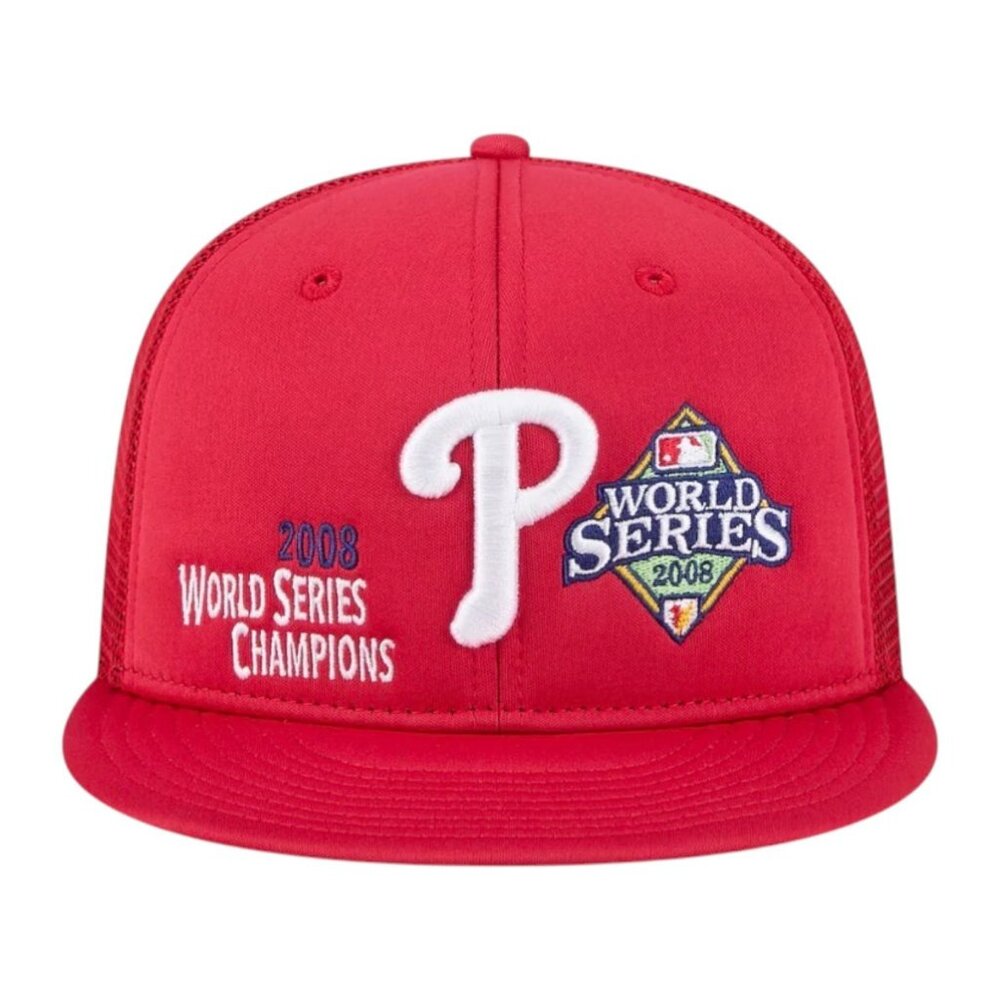 New Era Philadelphia Phillies Championship Pack 9FIFTY Trucker Snapback Hat Cap - Picture 3 of 8